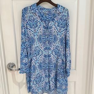 Lilly Pulitzer Lillith Tunic Dress in Call My Shell Phone, size medium.